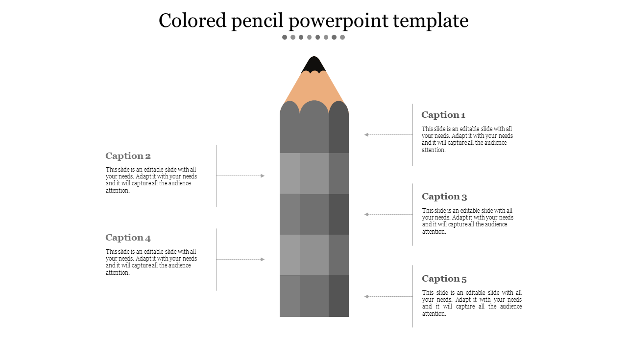colored pencil powerpoint template-Gray